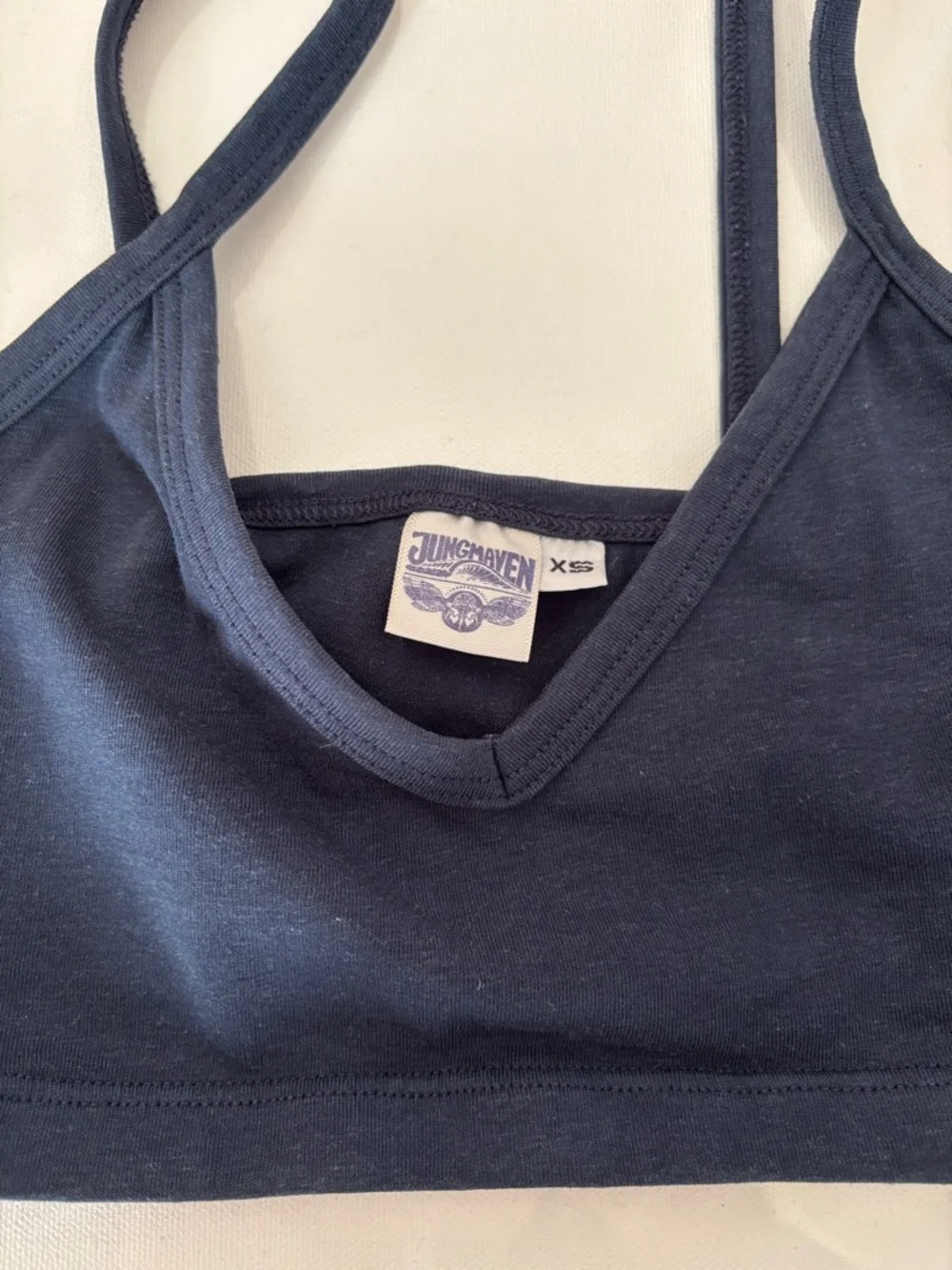 Jungmaven hemp and organic cotton Bralette in Navy, XS - Picture 5 of 10